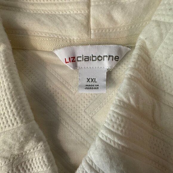Liz Claiborne White V-Neck Pullover – Size XXL - Picture 6 of 7